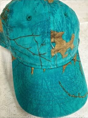 Signature Teal and Brown Camouflage Baseball Cap
